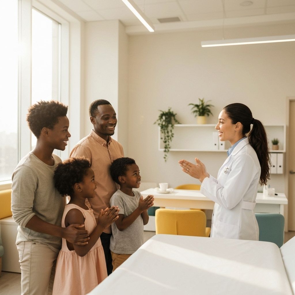 Famille avec médecin
